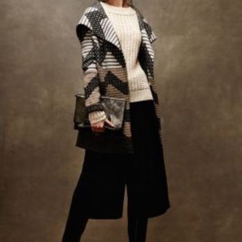 Anthropologie Field Flower Sweater Coat XL